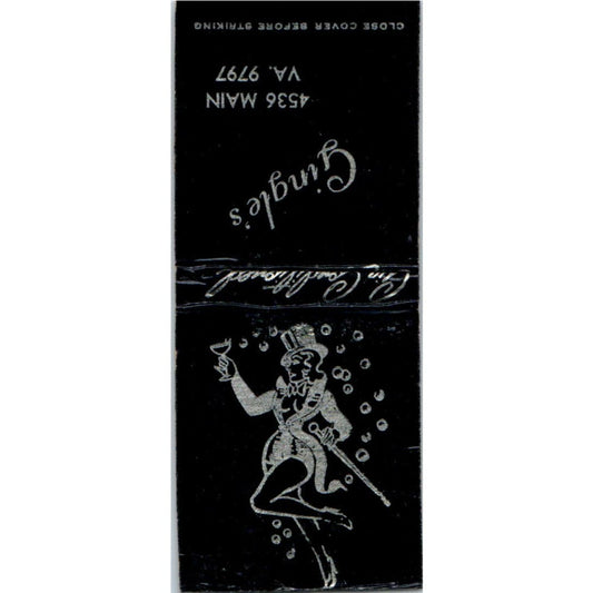 Gingle's Bar Kansas City MO Advertising Matchbook Cover MM9-4