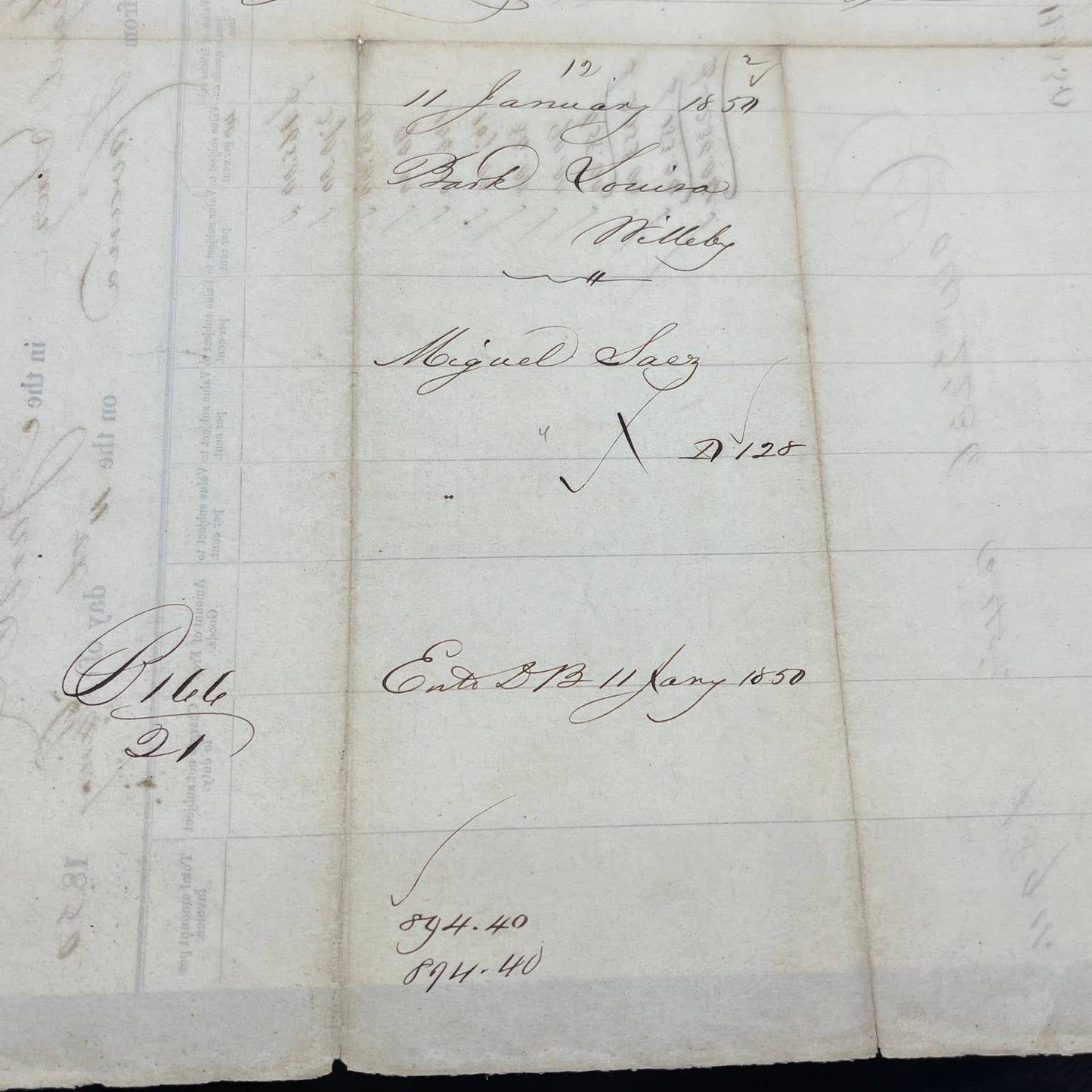 1850 Port of Philadelphia Bill of Lading from Havana Cuba for Cigars AC2