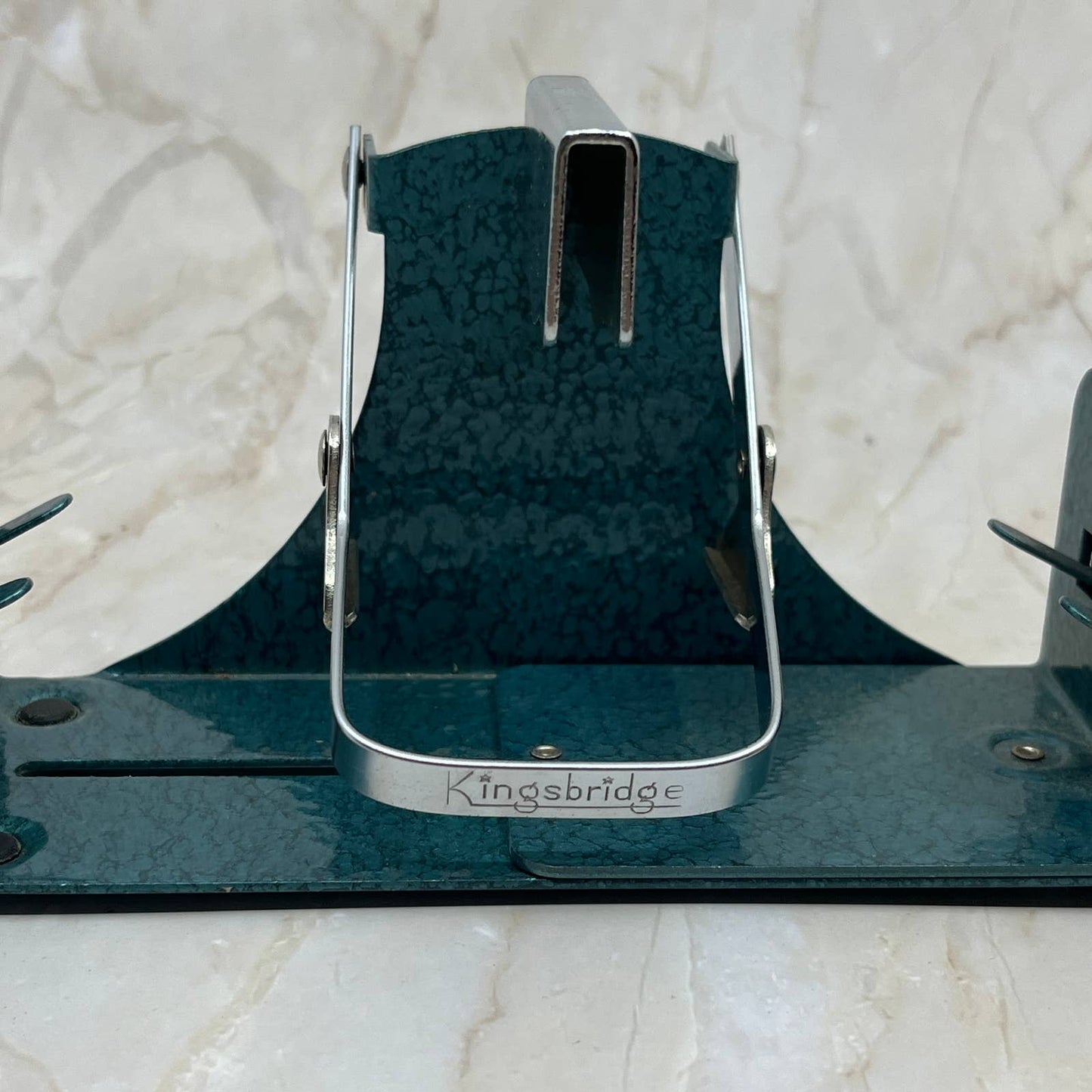 Vintage Kingsbridge Canasta Shuffler Metal Teal Powder Coated Original Box TK2