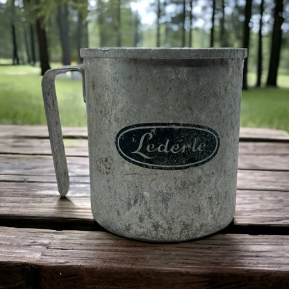 Vintage 1950s Lederle Targot For Mastitis Tin Cup Scoop 4.5” TC5