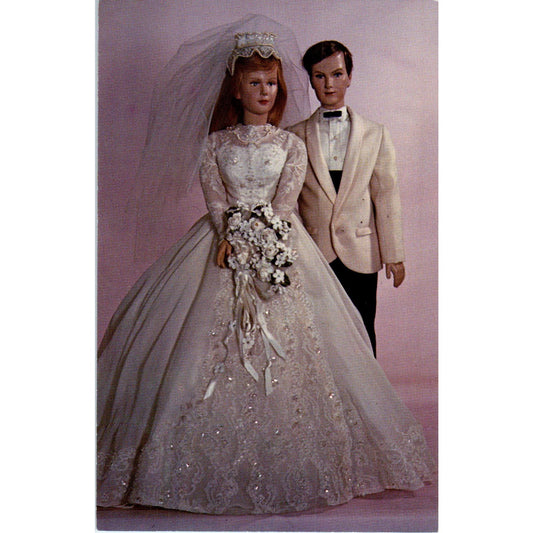 Dewees Cochran NIADA Artist Bride & Groom Dolls Original Postcard PB9