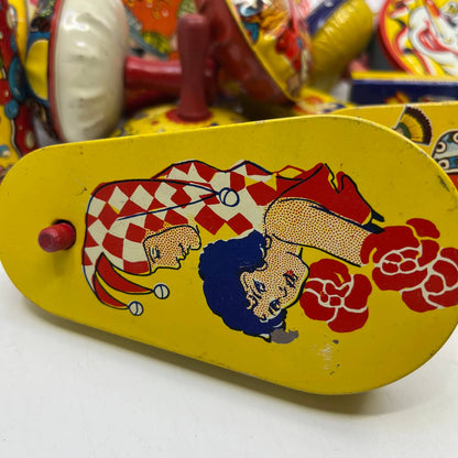 1920s HUGE LOT of 36 Noisemaker Clown Circus Litho Tin Kirchhof US Metal TH9