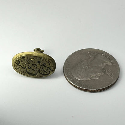 Antique Primitive Handmade India Brass Wax Seal Stamp 1/2” SC7-3