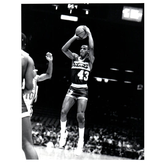 1985 Press Photo Basketball NBA Terrance Stansbury Indiana Pacers 8x10" AD3