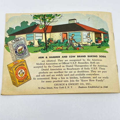 1957 Advertising Baking Soda Comic Book Arm & Hammer - Know How Family D4