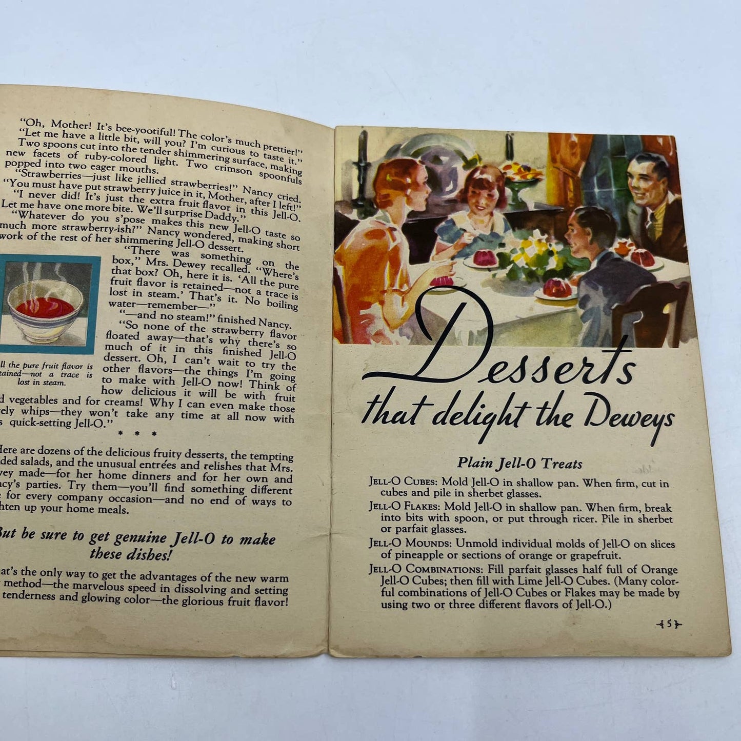 VTG 1933 What Mrs. Dewey The New Jello Recipe Advertising Book GF Corp TG6