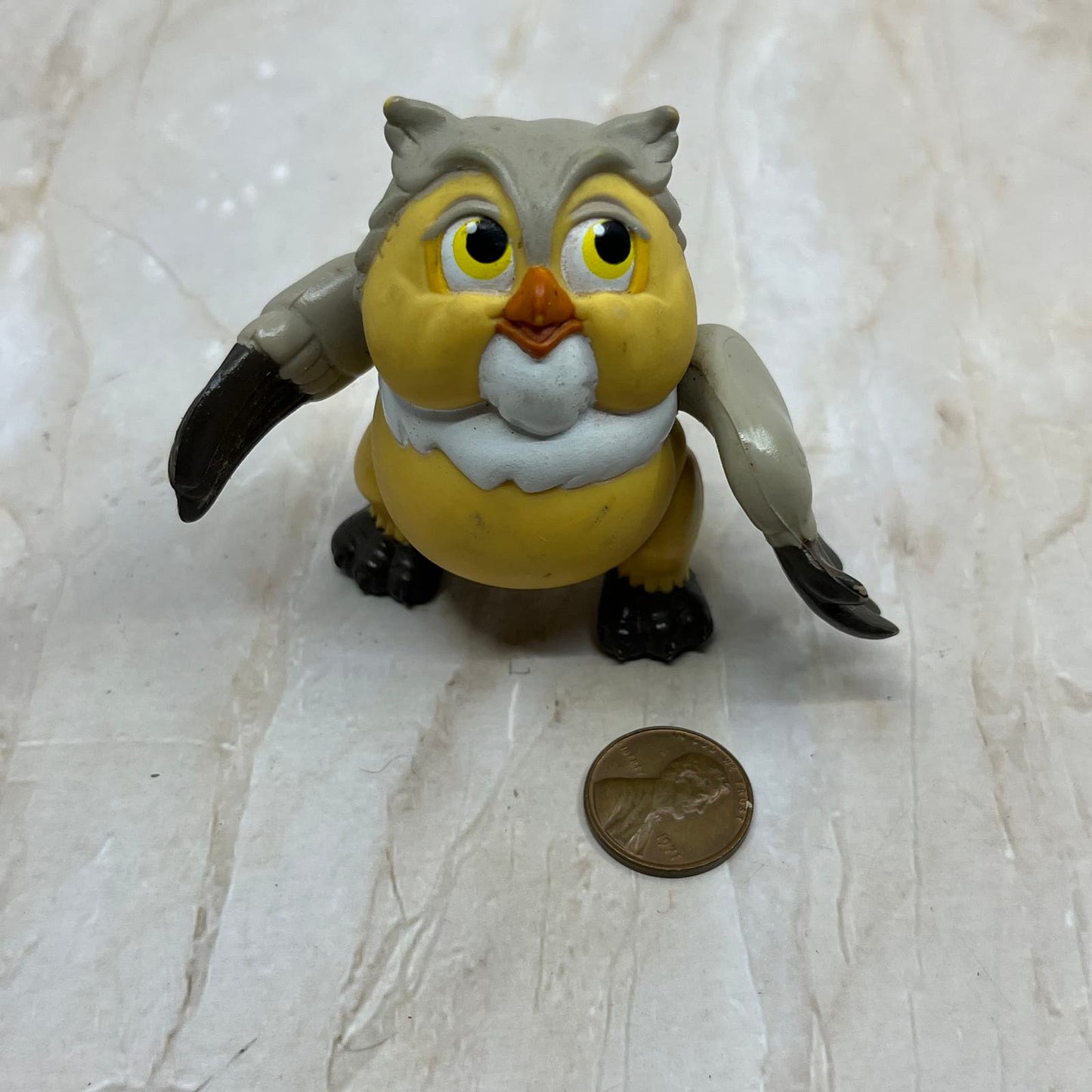 Owl Winnie the Pooh Figurine Disney Toy Plastic 1980s Poseable Figure TC9-T1