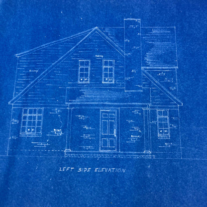 1940 Set of 4 House Blueprints O.E. & Gertrude Brown Westmont Borough PA RU1