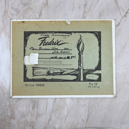 1983 Original Art Painting Lake Superior Sunset L. “Grandma” Blom 9x12 FL3