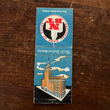 National Bank of Tulsa OK Advertising Matchbook Cover MM11-5