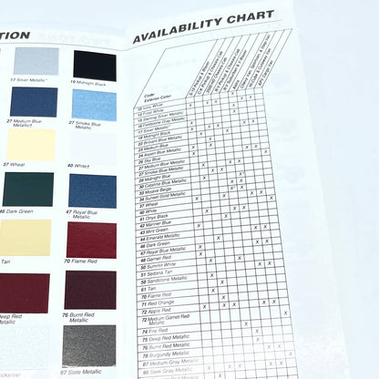 1991 Chevrolet Chevy Truck Exterior Colors Brochure with Swatches AB8