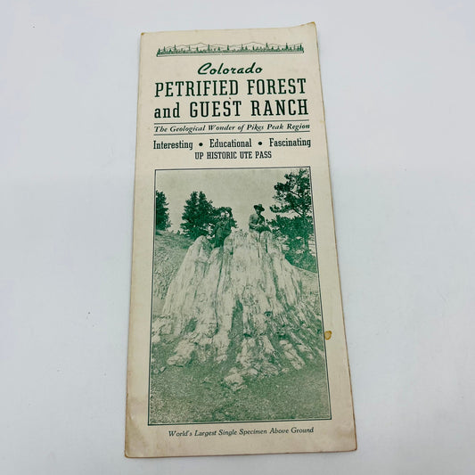 Vintage 1950s Pike’s Peak Colorado Petrified Forest and Guest Ranch Brochure A1