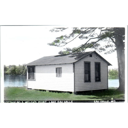 Cottage No. 3 Welch's Point Lake Eau Galle Wisconsin Original Postcard TJ9-P3