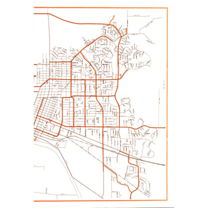 1980s Corvallis Oregon "Corvallis Area Bikeways" Fold Out Map Brochure SF3