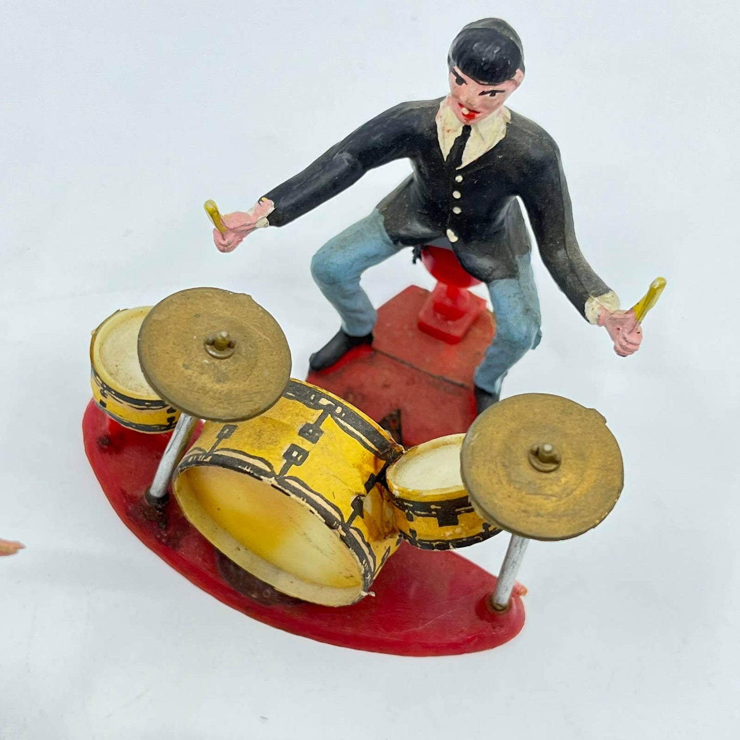 Vintage Beatles 3" Figure Set Cake Toppers 1960s Plastic Hong Kong COMPLETE TF5