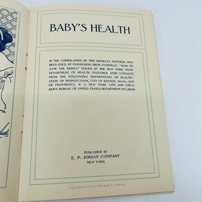 1913 Baby’s Health Powers Minneapolis MN Advertising Booklet Missing Pages H4-5