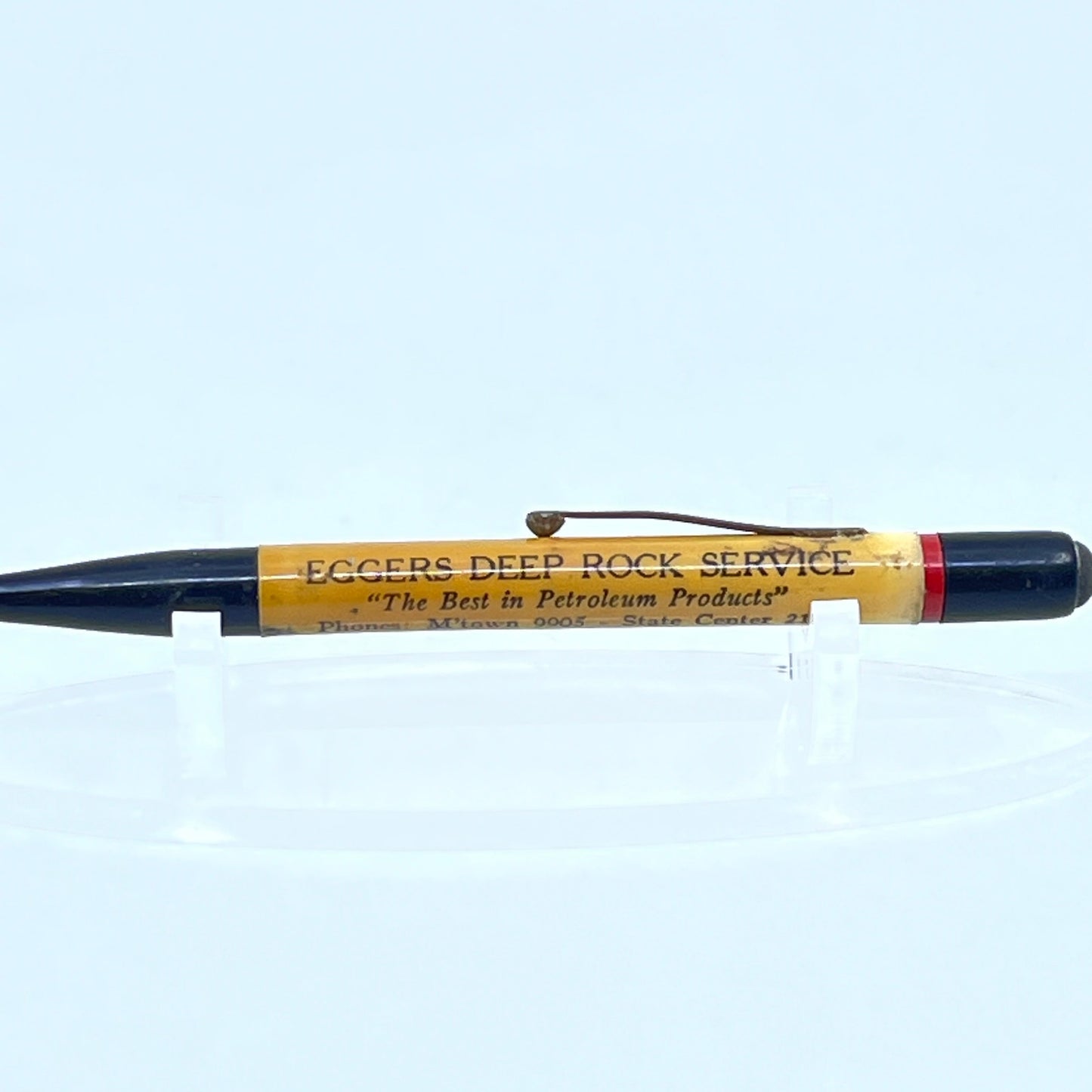 Vintage Mechanical Pencil Eggers Deep Rock Service State Center Iowa SE9