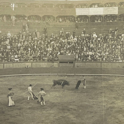 1903 Original Photo Bullfighting Bullfight At Plaza de Toros Mexico City AC7-3