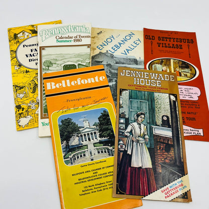 1970s-80s Lot of 20+ Pennsylvania Tourist Brochures Flyers & Maps TD5