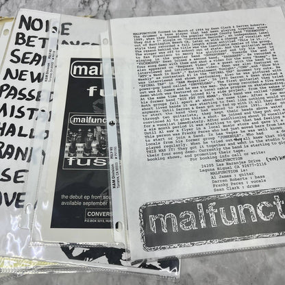 Vintage Malfunction California Indie Rock Fan Ephemera Collection FL5