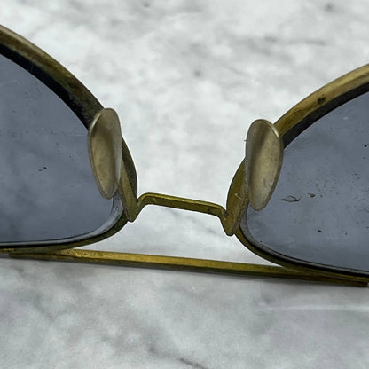 Vintage Solid Brass Aviator Sunglasses 5” TA9