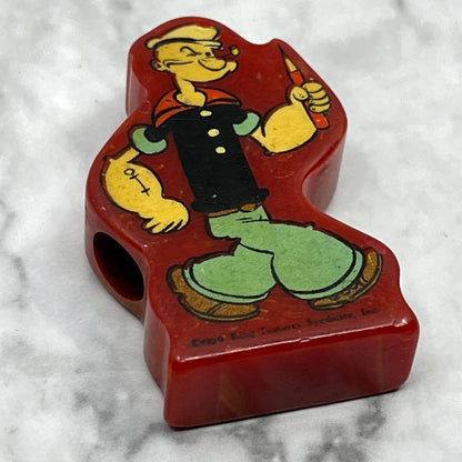 Vintage RED Bakelite Popeye Pencil Sharpener, King Features Syndicate Inc SE7