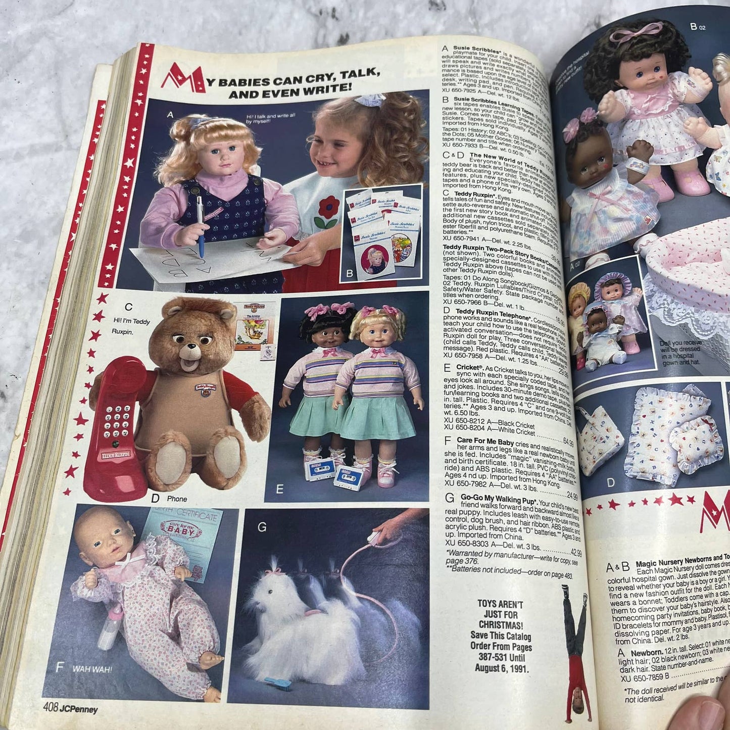 1990 JC Penny Christmas Wish Book Catalog - Great Vintage Toys & Gifts S3