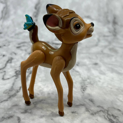 Vintage Disney Bambi Butterfly Tail Poseable PVC Figure Toy 3.5" TH1