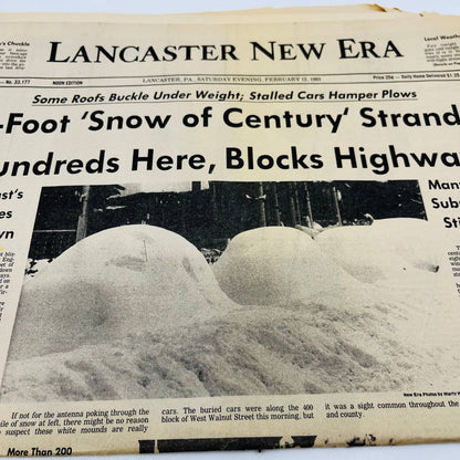 Vintage Lot of Newspapers Detailing Lancaster PA Blizzards 1983-1996 BA2