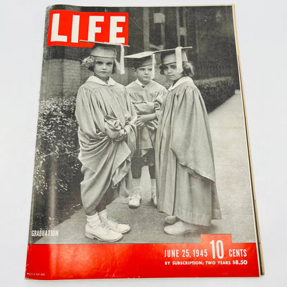 LIFE MAGAZINE JUNE 25, 1945 EVA BRAUN EISENHOWER BRITISH ELECTION TRUMAN WWII