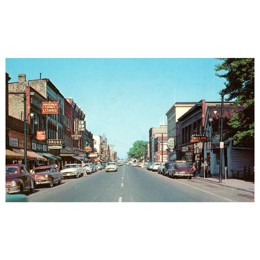 Vintage Postcard - Talbot Street St. Thomas Ontario Canada AD9