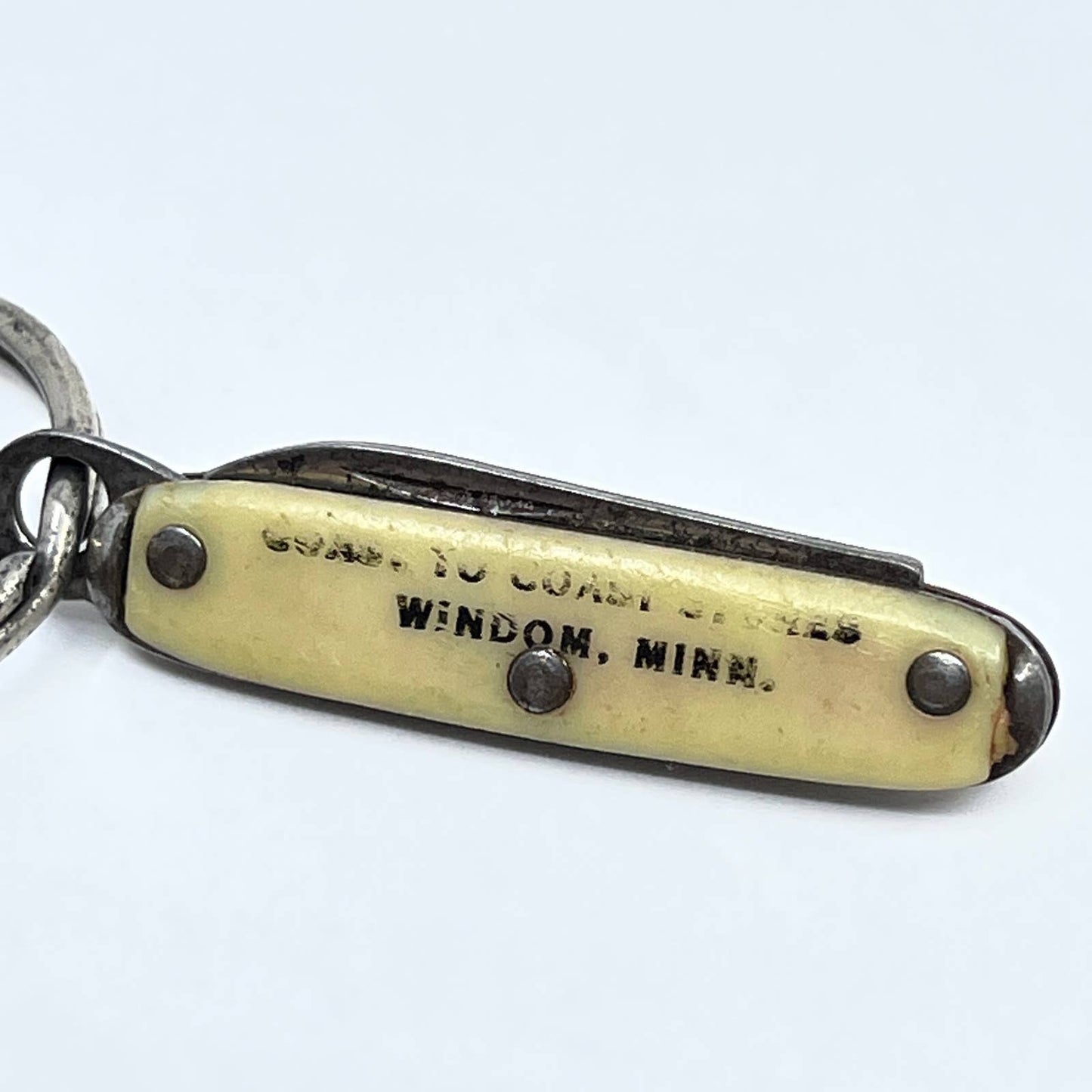 Vintage Key Chain Mini Pocket Knife Coast to Coast Sales Windom MN Keychain SD5