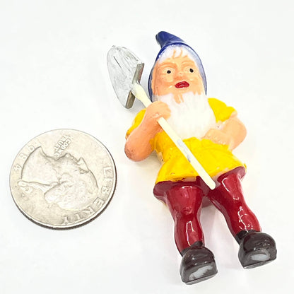 1960s Miniature Celluloid Working Gnomes Set of 6 SD6