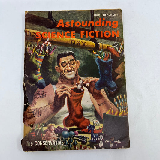 Astounding Science Fiction Pulp January 1958 - Frank Herbert Mullen Leinster TH9