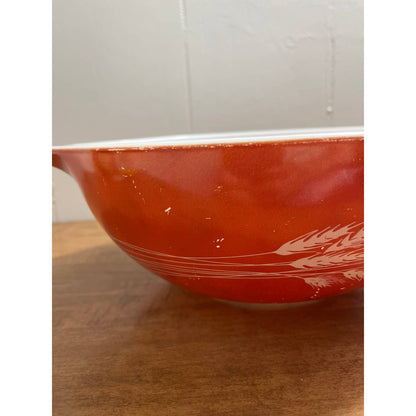 Vintage Pyrex Autumn Harvest Wheat 444 Cinderella Mixing Bowl 4 Quart 13” TH3