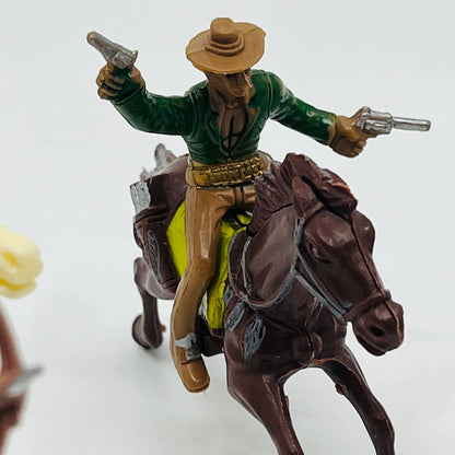 Vintage Hand Painted Plastic Molded Cowboys and Indians With Horses 19pc Lot SC3