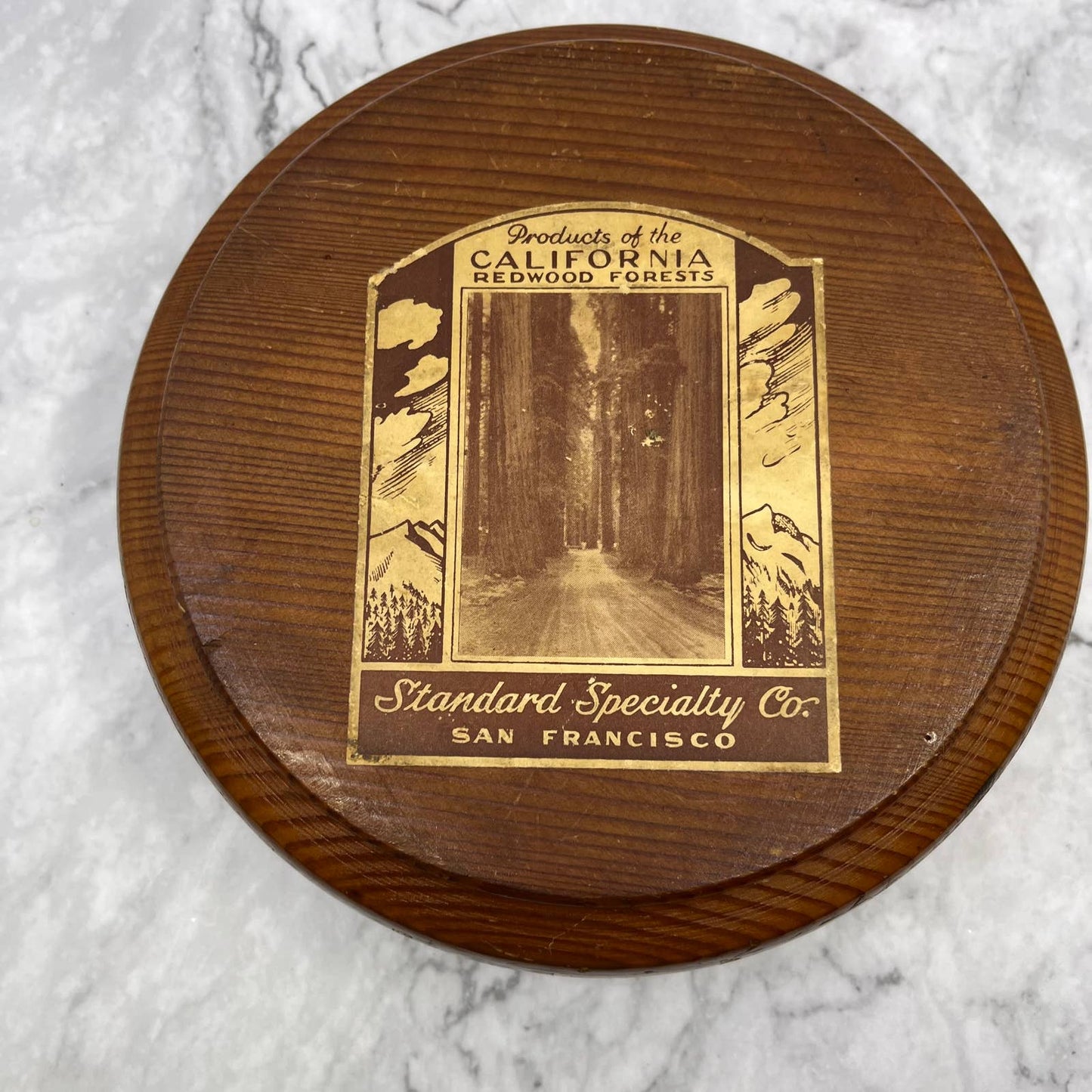 Vtg Handmade Standard Specialty Co San Francisco Redwood Nut Dish & Tools TE3