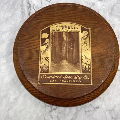 Vtg Handmade Standard Specialty Co San Francisco Redwood Nut Dish & Tools TE3