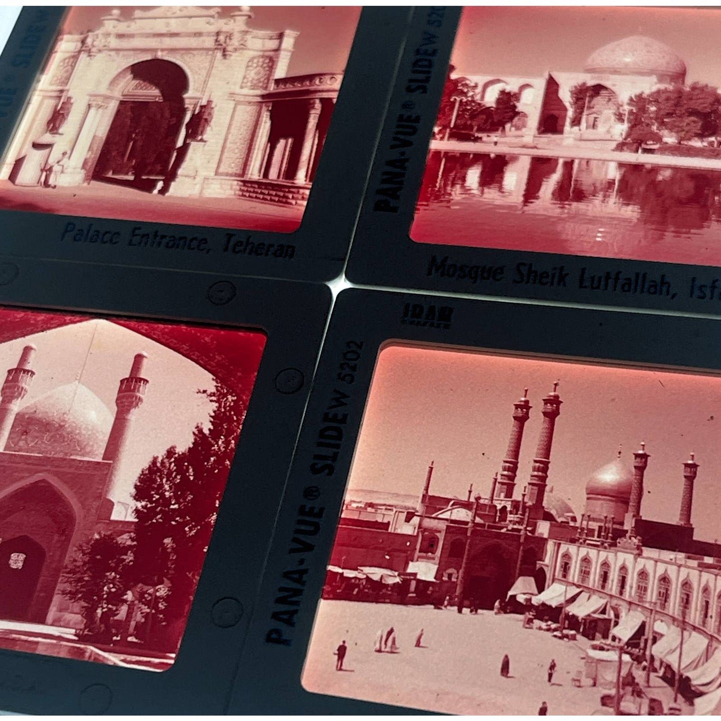 1960s Iran Views Lot of 4 Pana-Vue 2x2 Travel Slides TK2-S-2