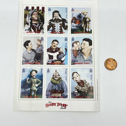 Mongolia - 1998 The Howdy Doody Show - Sheet of 9 Stamps Mongol Post AB3