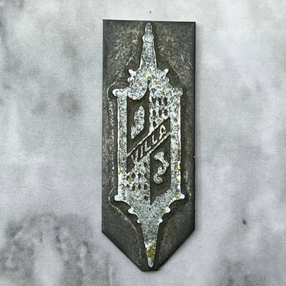 Vintage Printing Letterpress Printers Block Plate VILLA SE836