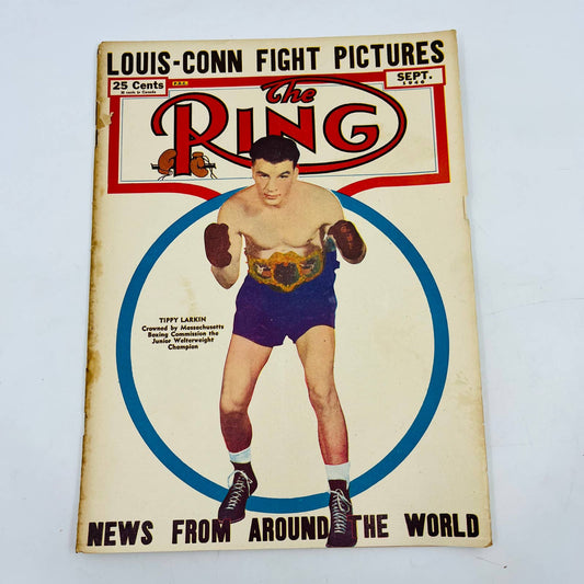 1946 Sept - The Ring Boxing Magazine – Tippy Larkin Cover Louis-Conn TA5