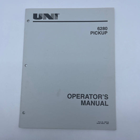 Original New Idea 6280 Pickup 5/93 Attachment Implement Operator's Manual TB9