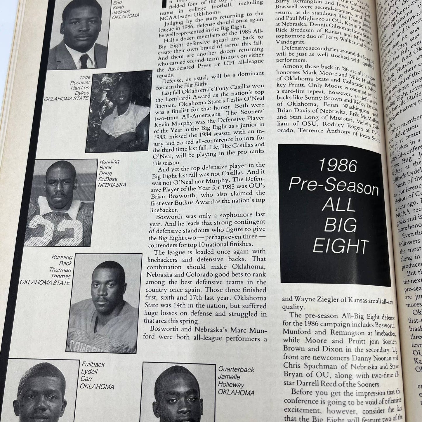 1986 Nebraska Huskers Illustrated College Football Preview Magazine TH3