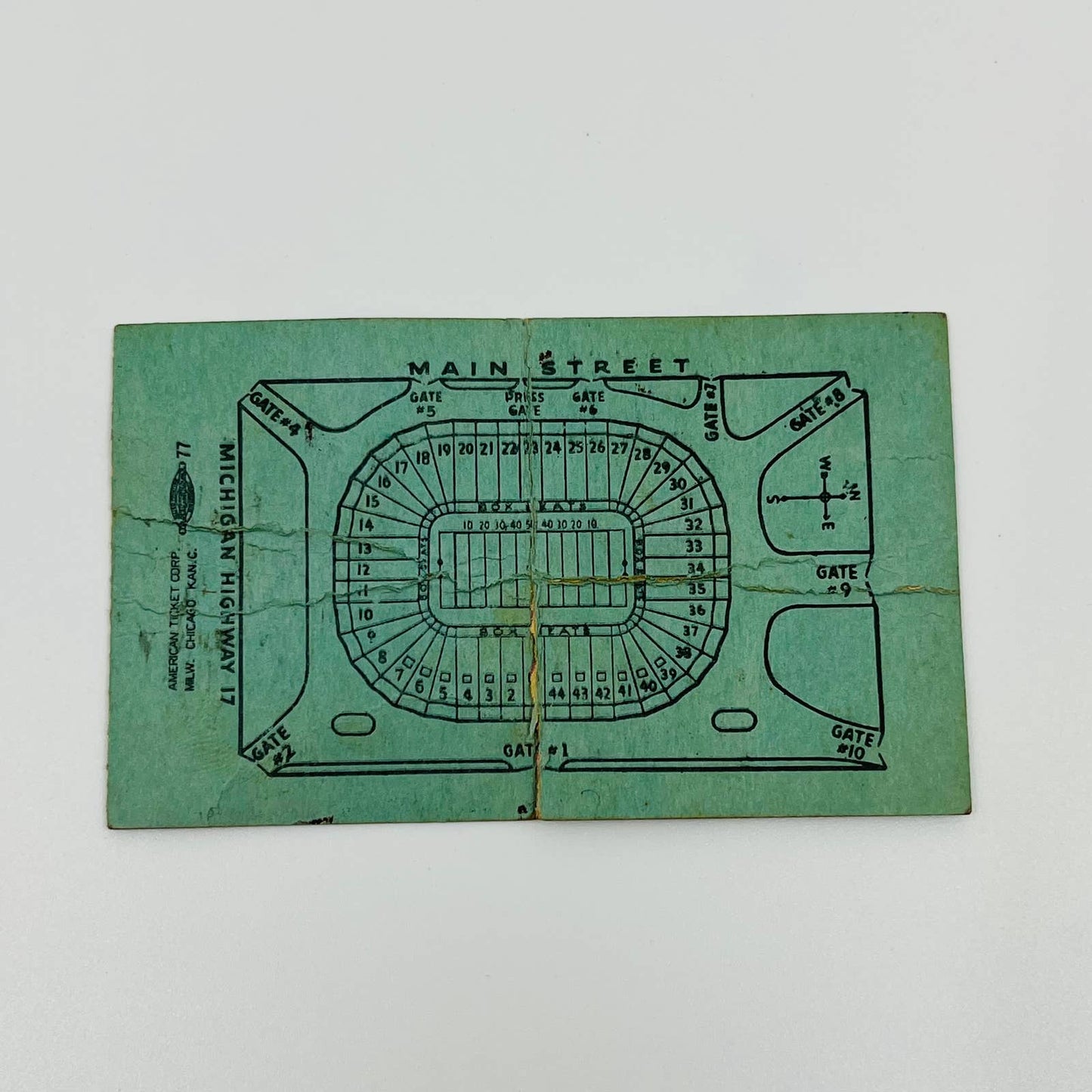 1942 Iowa Naval Cadets vs Michigan College Football Ticket Stub AA2