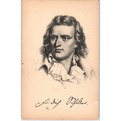 Friedrich Von Schiller Sketch Germany Stengel c1910 Original Postcard P2-9