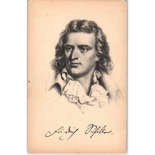 Friedrich Von Schiller Sketch Germany Stengel c1910 Original Postcard P2-9