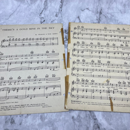 There's A Gold Mine In The Sky 1937 Sheet Music/Irving Berlin/Bing Crosby V41-3