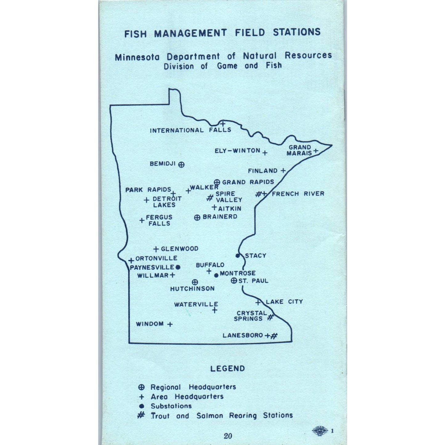 1971 Minnesota Fishing Laws Synopsis Booklet Brochure SE5