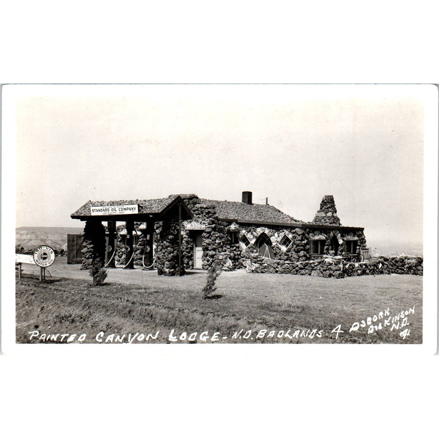 Painted Canyon Lodge North Dakota Badlands - Original Postcard TJ7-RP2